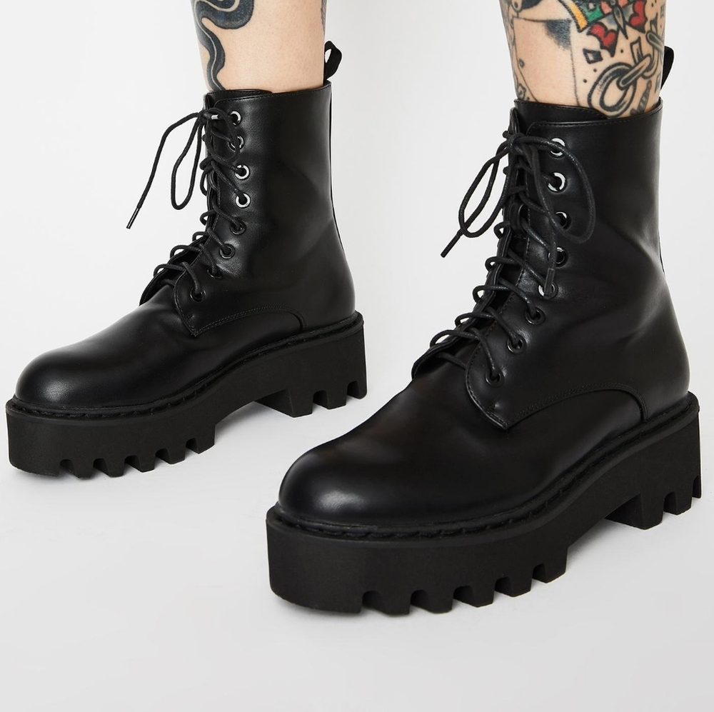 Dolls Kill platform combat boots
